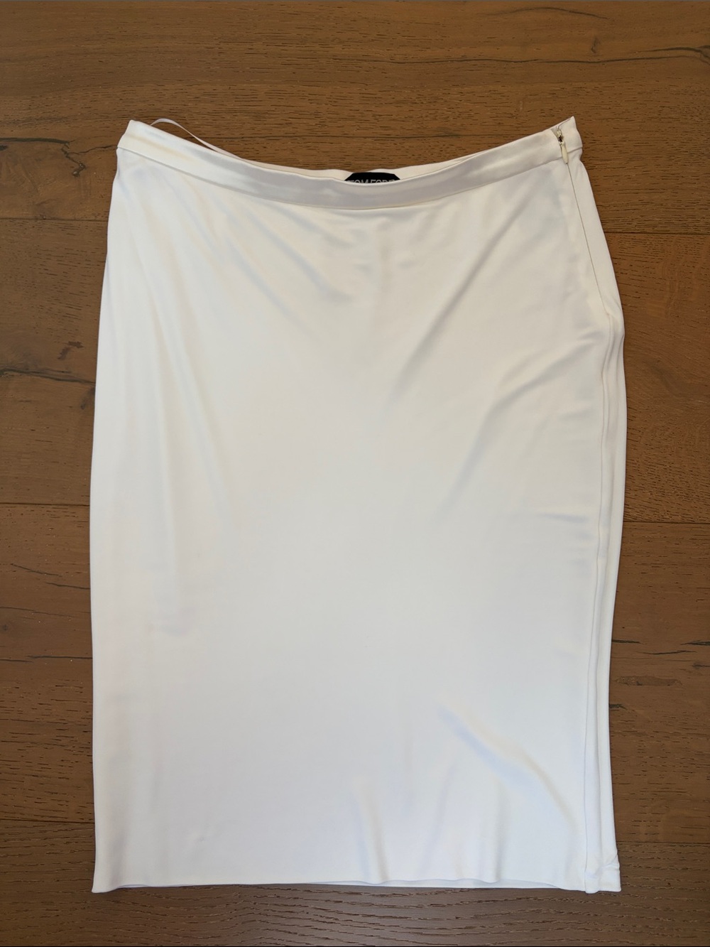 Tom Ford Cream Pencil Midi Skirt